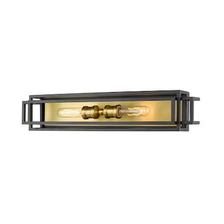 Titania 2 Light Vanity, Bronze + Olde Brass